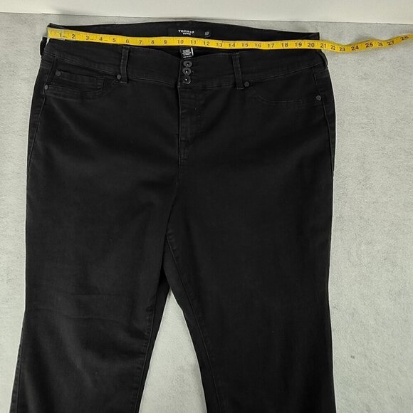 Torrid Womens Button High Rise Stretch Cotton Blend Black Denim Jeans Size 24S - Picture 6 of 10